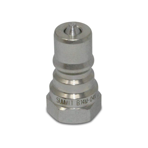 1/4" NPT ISO 7241-B Quick Disconnect Hydraulic Coupling/Coupler Set with Dust Caps