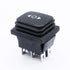 mxuteuk 3pcs Waterproof Momentary Rocker Switch, DC 12V 10A Toggle Power Button, 3 Position Motor Polarity Reversing