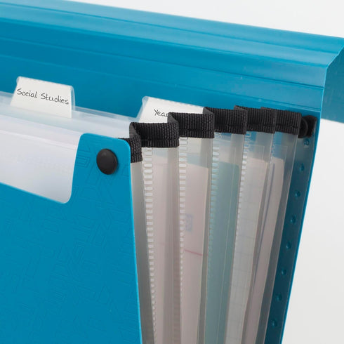 Five Star Expanding File Organizer, 6-Pocket Accordion File Organizer, Bungee Closure, Holds 11" x 8-1/2", Tidewater