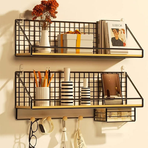 Nvzi Set, 2-A26) -c Nail Board Rack Metal Bracket, Display Wall Organizer, Office Garage Workbench Storage Tray (White