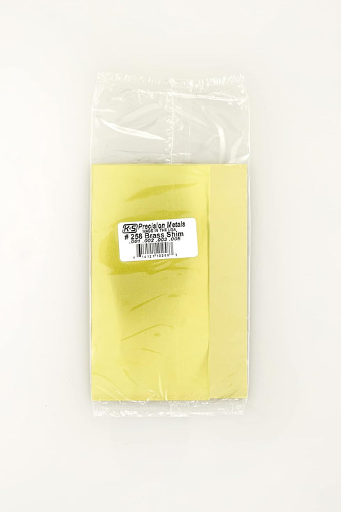 K&S Precision Metals 258 Assorted Brass Sheet Shim, 6 Pieces, Made in the USA