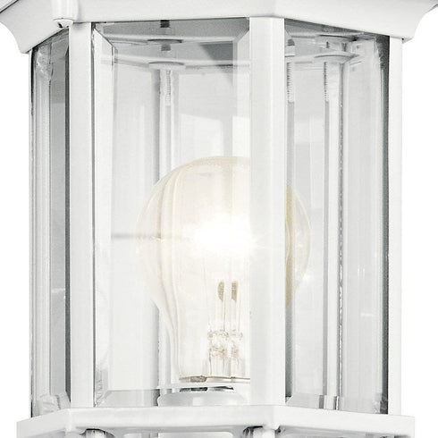 17" 1-Light (17" 6.5" 49255BK Kichler Chesapeake Outdoor Wall Light in Black, Exterior Porch Light, Coastal Wall Sconce