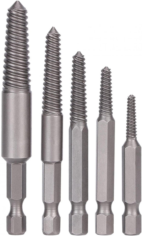 5pcs Broken Head Screw Extractor Tool Kit for Damaged Bolts Removal