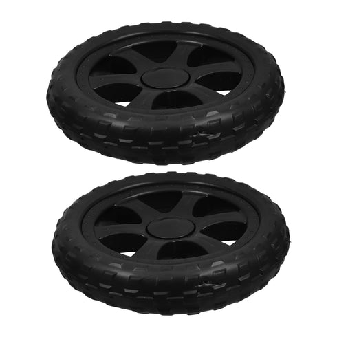 Holibanna 2pcs Black Rubber Caster Wheels for Foldable Utility Cart Heavy Duty