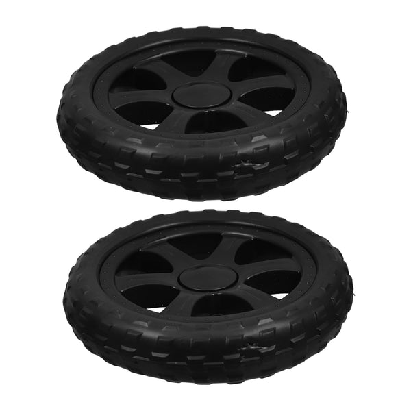 Holibanna 2pcs Black Rubber Caster Wheels for Foldable Utility Cart Heavy Duty