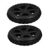 Holibanna 2pcs Black Rubber Caster Wheels for Foldable Utility Cart Heavy Duty