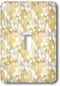 3dRose lsp_210797_1 Gold and White Bokeh Sparkle Pattern Single Toggle Switch, Multicolor by 3dRose