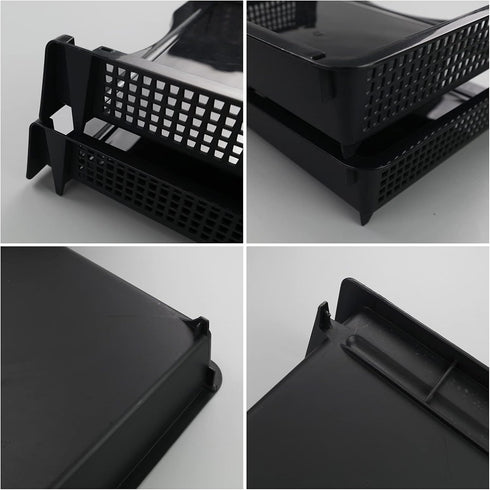 Wekioger Stackable Plastic Paper Organizer Tray, 6 Packs File Document Basket for Desk Organization
