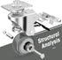 2 Inch Caster Wheels Set of 4 Heavy Duty - CLOATFET Locking Swivel Casters with Brake, Non Marking Grey TPR