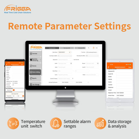 Frigga Smart Tag Near-Real-Time Temperature Logger, Single Use Smart App Control for Pharmacy Cold Chain