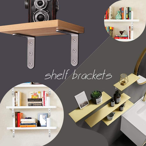 10 4x4 Inch 90 Pcs L Bracket Corner Braces Heavy Duty Stainless Steel Shelf Brackets, Degree Wall Hanging Support Joint