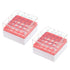 PATIKIL 2 Pcs 25 Well Centrifuge Tube Freezer Storage Box, Polypropylene Tube Rack for 1.8ML and 2.0ML Tubes