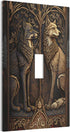 Medieval Of Two Wolves 1 Gang Single Toggle Light Switch Covers Decorative Wall Plate Switchplate Electrical Faceplate for Bedroom Bathroom Kitchen Decor by Thsanju