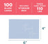 Set 100 Pack 4x6 VNS Creations Bundle - Thank You Cards With Envelopes Bulk & Stickers - - Light Blue and Pink