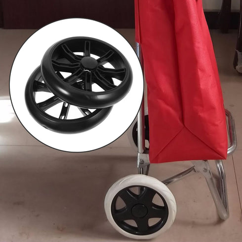 6.10 Inch Replacement Grocery Cart Wheels Heavy Duty Pu Utility Cart Wheels with Sturdy Construction and Climbing