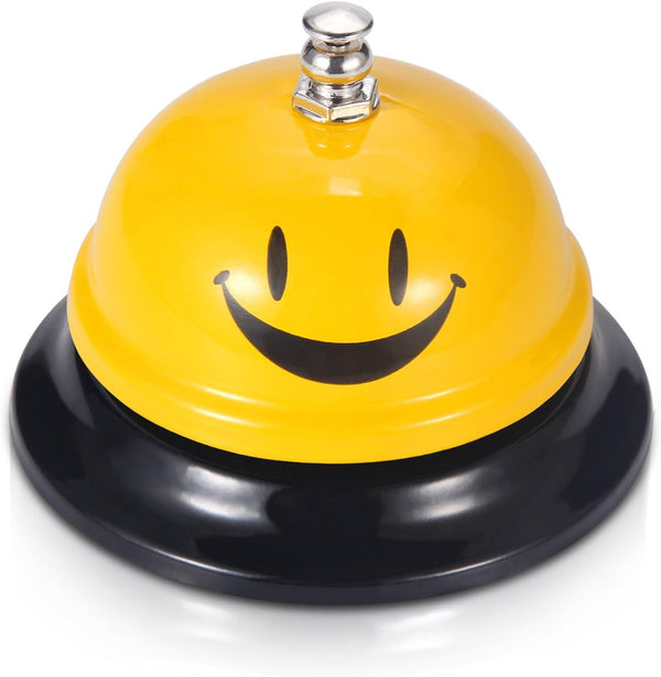 EMDMAK Call Bell, Service Bell for Kitchen Restaurant Bar Classic Concierge Hotel (3.35 Inch Diameter) Yellow