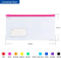 Tamaki 10 Pack Zipper Plastic Envelopes, Small A6 Size for Pencil Case, Bill Bag, 10 Color (9x4.7 Inch)