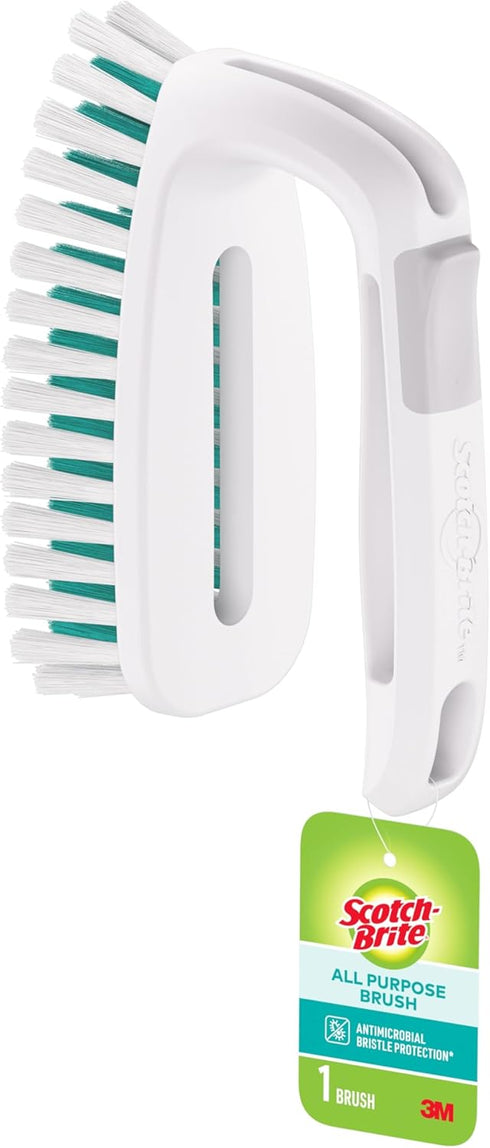 Scotch-Brite All Purpose Brush Durable Bristles for Tile Floors, Walls, Shower Doors,