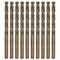 M35 Cobalt Drill Bit Set, 6.5mm, 10 Pieces for Hard Metals Like Stainless Steel, Cast Iron, Exceptional Heat