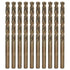 M35 Cobalt Drill Bit Set, 6.5mm, 10 Pieces for Hard Metals Like Stainless Steel, Cast Iron, Exceptional Heat