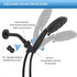 6-inch, 360 HTS025 Huttdmel Shower Head Holder, Shower Bracket for Handheld Showerhead, with Shower Arm Compatible