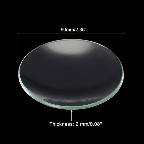 PATIKIL 60 mm Diameter Watch Glass, 6 Packs Beaker Cover Smooth Edges Chamfered Arc for Laboratory, Transparent