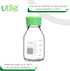 Utile Media Bottle, 3.3 Borosilicate Glass Storage Bottles with GL45 Screw Caps, 4pcs of 250ml Lab Bottles