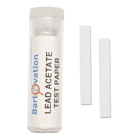 Lead Acetate Test Paper for Hydrogen Sulfide Detection, Vial of 100 Paper Strips