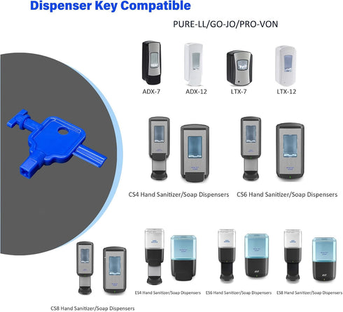 3-in-1 Dispensers.Blue,Pack 1 Plastic Dispenser Key Suitable for Toilet Paper Dispensers,Paper Towel Dispensers