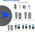 3-in-1 Dispensers.Blue,Pack 1 Plastic Dispenser Key Suitable for Toilet Paper Dispensers,Paper Towel Dispensers