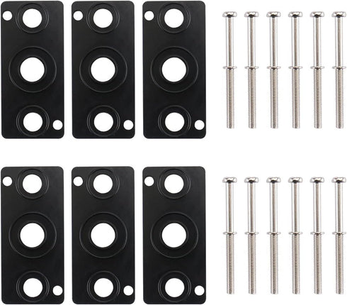 Baomain 6 Gaskets and 12 Screws Pneumatic Replacement Parts for 4V210-08 Solenoid Valve, Black