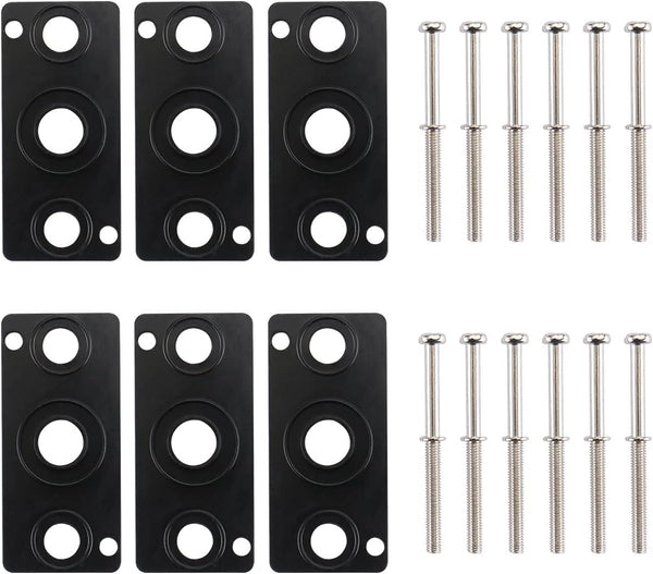 Baomain 6 Gaskets and 12 Screws Pneumatic Replacement Parts for 4V210-08 Solenoid Valve, Black