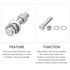 Hex Head Screws Bolts Nuts Flat & Lock Washers Kits 3/8-16x1-3/4" Stainless Steel Fully Threaded Machine Screws
