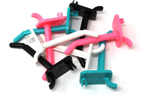 JSP Manufacturing 2" Plastic Pegboard Hooks, Black for Garage, Tools, Storage, Organization, and Crafts (25)