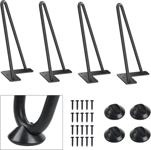 SMARTSTANDARD 9 Inch Heavy Duty Hairpin Furniture Legs, Metal Home DIY Projects