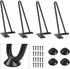 SMARTSTANDARD 9 Inch Heavy Duty Hairpin Furniture Legs, Metal Home DIY Projects