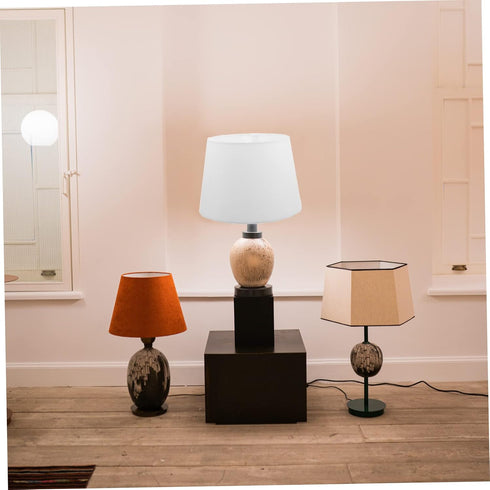 2 Pack ARTIBETTER Drum Lamp Shades for Table Desk Floor Lamps Replacement Lampshades Replacement Chinese Decorative
