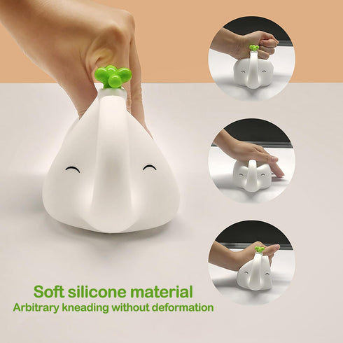 3 Dimmable S NMT Cute Elephant Silicone Night Light LED Novelty Lamp Level Nursery Nightlight USB Rechargeable Timing