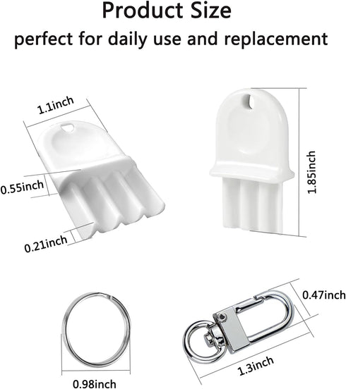 5-Pack 2 Hard Plastic Universal Waffle Toilet Paper Dispenser Key for Paper Towel and Soap Dispensers, Keychains