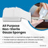 Dealmed Non-Woven Gauze Sponges, 4-Ply, 4" x 4", 200 Count for First Aid Kit/Medical Facilities