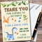 The Card Zoo Watercolour Cute Dinosaur Personalized Childrens Birthday Party Thank You Cards