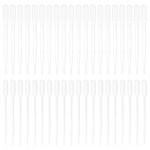 PATIKIL 200pcs Disposable Transfer Pipettes, 1ml 3ml LDPE Polyethylene Plastic for Liquid Transfer, Clear