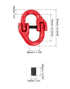 QWORK 10 Pcs Red Painted G80 Alloy Steel Connecting Link, 3/8", 7100 lbs Working Load Limit