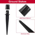 8 Pack 5.3 Inch Metal Stakes, Black Solar Light Replacement Stakes for Yard Landscape Garden Pathway Patio Lamps Pole