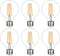 G25 LED Edison Vanity Globe Light Bulbs, 6W Equivalent to 60W, G80 Dimmable, 700LM, E26 Medium Base, 6 Pack