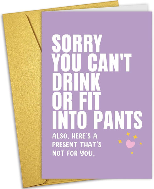Nchigedy Funny Baby Shower Card, New Baby Congratulations Cards for Her, Sarcastic Greeting