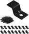 Table Top Fasteners, Z Clips for Table Tops, 20 Packs (Black)