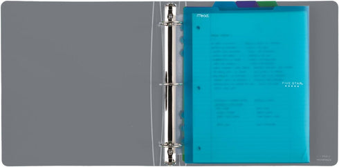 Five Star Pocket Dividers - Tabbed, Fits 3 Ring Binder, 3 Pack, Colors Will Vary (81212)