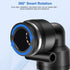 12 Pcs Push to Connect Fittings 1/2 Inch Tube OD x 3/8 Inch NPT Thread Pneumatic Male Straight and Elbow Quick Connect