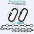 Quadafy 2 Pack 3 60 Feet Industrial Black Light Fixture Chain, Plant Hanging Chain, with Detachable Link, Maximum Load